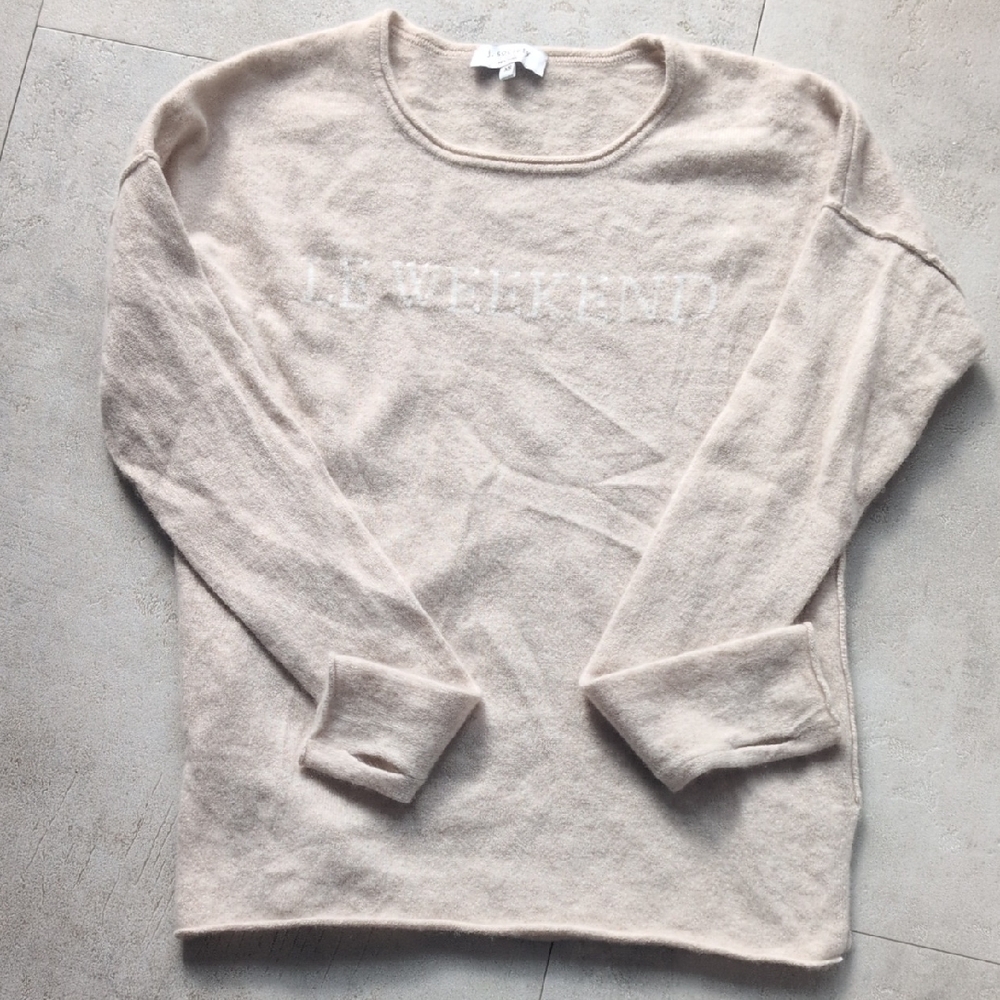 J. Society "Le Weekend" Women's Cashmere Cream Sweater